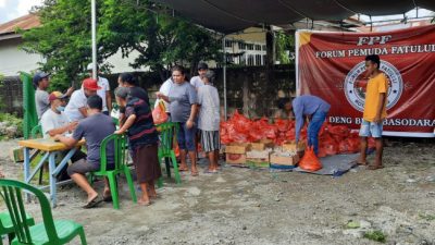 Peduli Kemanusian, Forum Pemuda Fatululi Memberikan Sembako  Sebanyak 160 KK