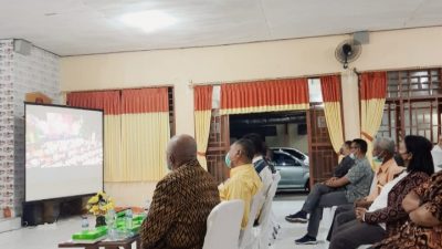 KPU Sikka Gelar Nobar Peluncuran Hari Pemungutan Suara