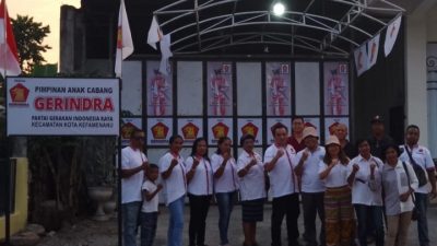 Wakil Bupati TTU, Eusabius Resmikan PAC Partai Gerindra Kecamatan kota Kefamenanu