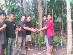 Aksi Simbolis Anakan Pohon dari Komunitas Desa Kabuna kepada Permabi Kefamenanu