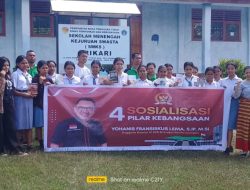 Berkaitan dengan 4 Pilar Kebangsaan,Siswa SMKS Trikari TTU Diberi Pemahaman