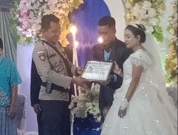 Bripka M. Virmon, Berkomitmen Tingkatkan Kesadaran Anti KDRT di Acara Pernikahan Pasutri Baru