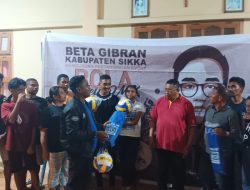 Relawan Beta Gibran Tingkatkan Minat Olahraga bagi Pemuda dengan Bantuan Net dan Bola Voli