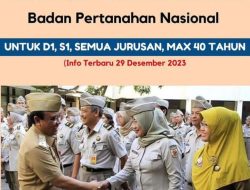 Lowongan Kerja Terbaru dari Kementerian ATR/BPN Kantor Pertanahan dengan Batas Usia 40 Tahun