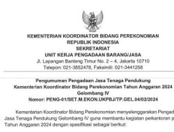 Lowongan Kerja Terbaru Kementerian Koordinator Bidang Perekonomian Tahun Anggaran 2024