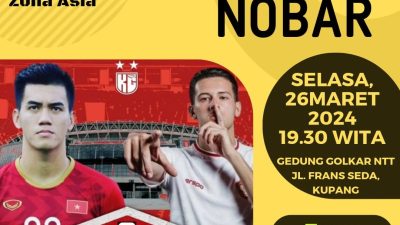 Wakil Ketua Komisi IX DPR RI Ajak Nobar Kualifikasi Piala Dunia Vietnam vs Indonesia di Gedung Golkar NTT