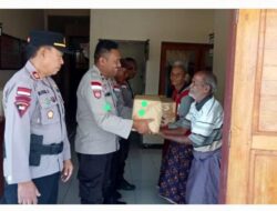 Menyongsong HUT Bhayangkara Polsek Biut Bantu Masyarakat Kurang Mampu