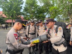 Kapolres Mabar Pimpin Apel Pergeseran Pasukan Amankan 587 TPS Pilkada 2024