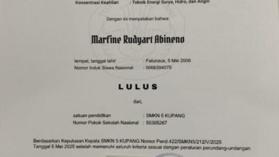 Plt Kepsek Teken Ijazah SMKN 5 Kupang, Keabsahan Dipertanyakan