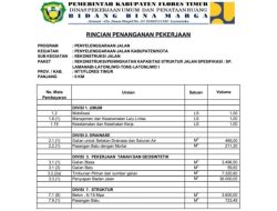 Warga Soroti Retakan Proyek Rabat Beton Flotim